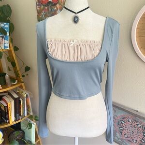 blue babydoll top 🌧️